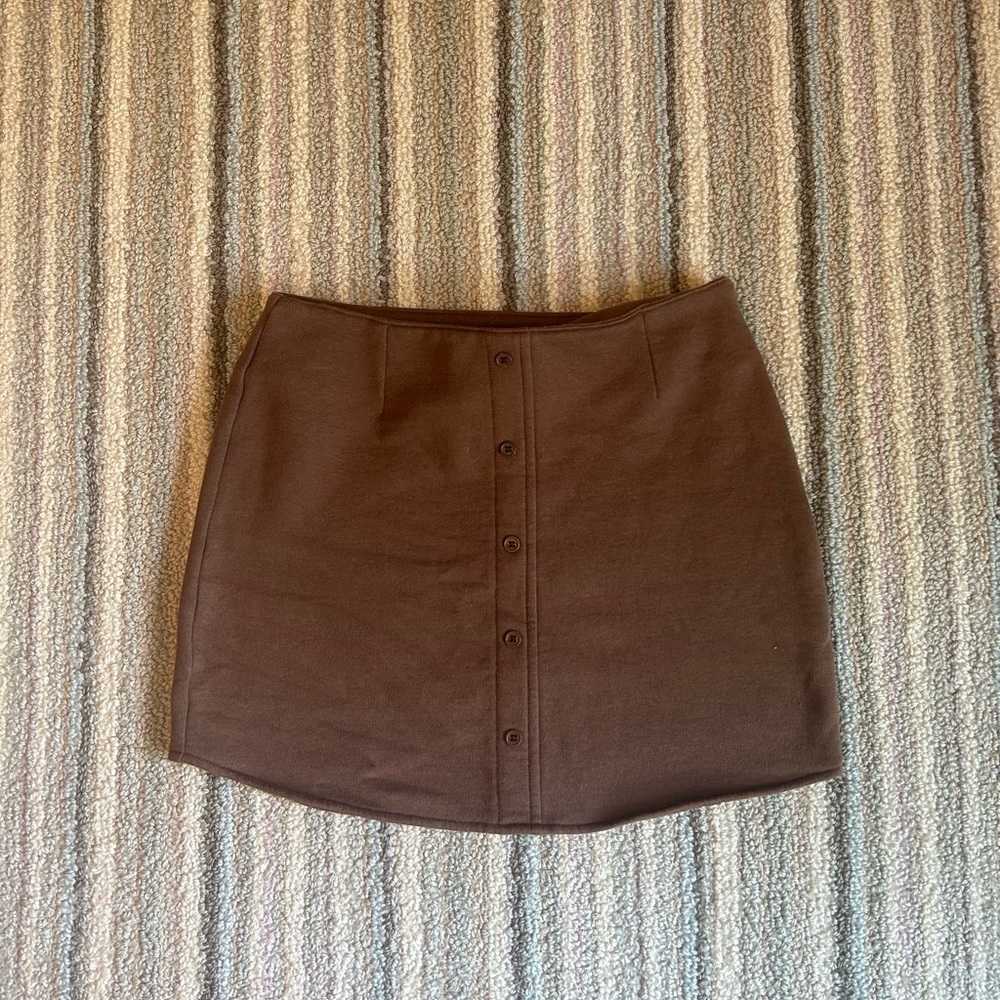 Fleece mini skirt